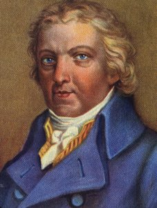 爱德华-詹纳（1749-1823 年）的肖像，英国医生，天花免疫的发现者。 作者 未知艺术家