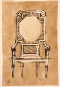 绘画，椅子，1780-1790 年 作者 未知艺术家