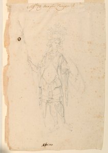 素描，服装设计：非洲芭蕾舞剧，约 1720 年