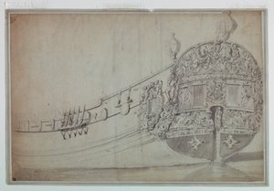 绘图，船尾装饰设计，约 1705 年