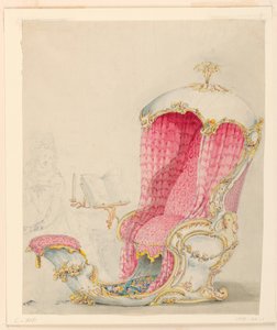 图纸，贵妃椅设计，约 1810 年