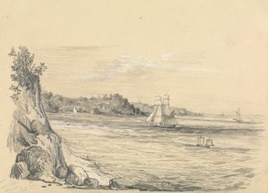 海岸线与海上船只 作者 未知艺术家