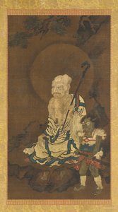 一个罗汉和一个恶魔 作者 未知艺术家