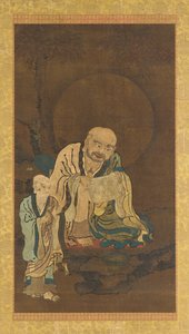 一个罗汉和一个服务员 作者 未知艺术家
