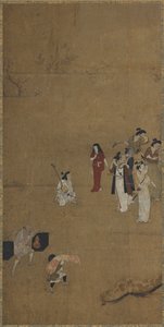 野餐聚会：乐师和随从 作者 未知艺术家