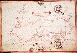亚得里亚海图，约 1620 年（牛皮纸） 作者 未知艺术家