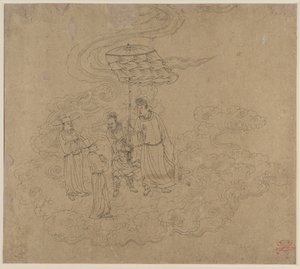 道教和佛教主题专辑：道教神仙游行第 9 叶 作者 未知艺术家