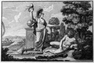Cisalpine 共和国的寓言（Cisalpina）由拿破仑·波拿巴于 1797 年 6 月 27 日在意大利的法国模型上创作，该模型于 1802 年成为意大利共和国。代表了法兰西共和国的象征。 雕刻 Museo del risorgimento，米兰。 作者 未知艺术家