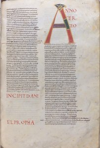 Anno tertio: Incipit Daniel Propha.Incipit of the Book of the Prophet Daniel，11 世纪（微型、膜质手稿） 作者 未知艺术家