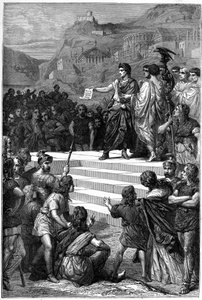 奥古斯都（Octavian或Octavian）（公元前63—14）于公元前28年在里昂建立高卢政府的中心。 作者 未知艺术家