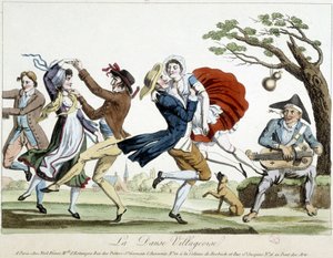舞会：乡村舞蹈 - 日期不详，18 世纪末，Carnavalet。 作者 未知艺术家