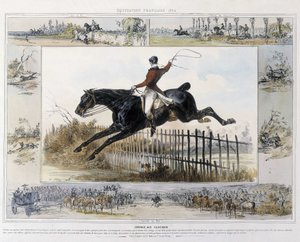 Bell Tower Race in “” Picturesque History of Ancient and Modern Riding”” by Charles Aubry 作者 未知艺术家