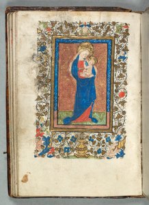 时间之书（梅斯使用）：Fol.26v, 圣母与圣婴 作者 未知艺术家