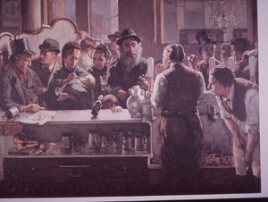 英国酒吧供应饮料（彩色石版画） 作者 未知艺术家