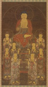 阿弥陀佛（阿弥陀）和八大菩萨 作者 未知艺术家