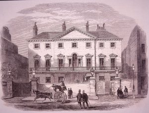 1860年位于皮卡迪利的剑桥大厦，是首相帕默斯顿勋爵的家。 作者 未知艺术家