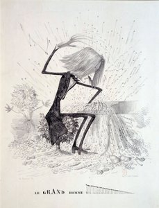 描绘作曲家弗朗茨·李斯特 (1811-1886) 的卡通片 作者 未知艺术家