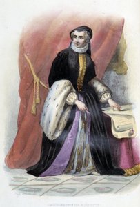 凯瑟琳·德·美第奇 (Caterina de Medici) - 在“” Le Plutarque francais ”中，Ed. Mennechet 作者 未知艺术家