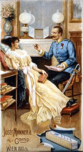 Chocolate advertisement “” Josef Manner & Gomp, Vienna””. 作者 未知艺术家