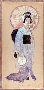 1904 年贾科莫-普契尼创作的《蝴蝶夫人》第一幕中的蝴蝶夫人服装。米兰斯卡拉博物馆收藏。 作者 未知艺术家