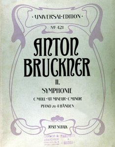 安东·布鲁克纳（Anton Bruckner）第二次C小调交响曲乐谱的封面 作者 未知艺术家