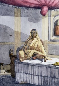 文化、文明和印度社会。"杰出的女人 "或高种姓的女人。1808年的雕版画。 作者 未知艺术家