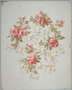 壁纸和纺织品设计：花卉 作者 未知艺术家