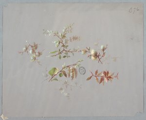 壁纸和纺织品设计：花卉 作者 未知艺术家