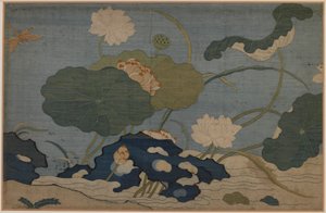 蜻蜓和荷花 作者 未知艺术家