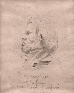 Eugene Delacroix. (drawing, circa 1850) 作者 未知艺术家