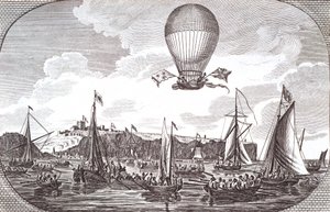 英吉利海峡的第一次空中穿越 作者 未知艺术家