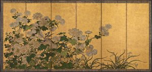 鲜花：菊花、牡丹等 作者 未知艺术家