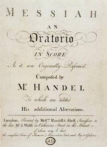 Frontispice of the score 