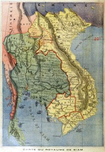 Geographic map of the kingdom of Siam - in “” Le petit journal”” 作者 未知艺术家