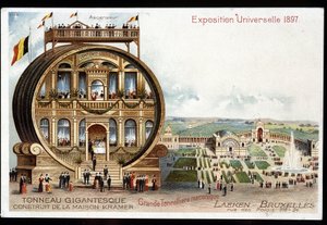 巨大的桶 - Maison Kramer - 1897 年布鲁塞尔世界博览会。 作者 未知艺术家