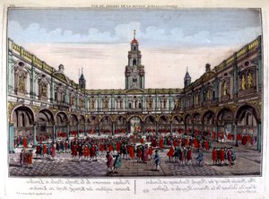 Interior of the Royal London Stock Exchange - Optical view 作者 未知艺术家