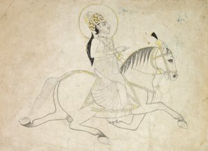 斋浦尔的贾伊-辛格三世（1818-1835 年在位）骑兵 作者 未知艺术家