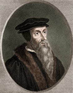 John Calvin - Jean Calvin 1509-1564 - engraving - 19th century 作者 未知艺术家