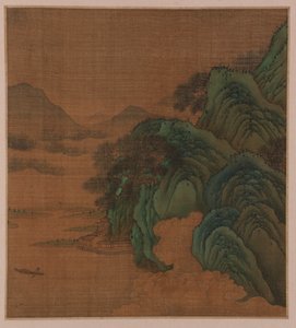 景观：丘陵、山谷和溪流 作者 未知艺术家