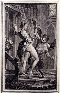 Le Diable de Papefiguiere- 在让·拉封丹 (Jean La Fontaine) 的“诗歌中的故事和短篇小说”中。 1762. 作者 查尔斯·艾森