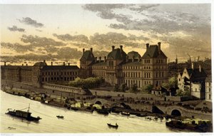 Louvre under Louis XIV in “” Paris through the Ages from the 13th century to the present day”” 1882 作者 未知艺术家