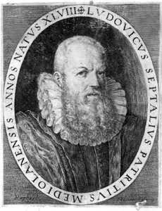 卢多维科-塞塔拉（1552 - 1633），帕维亚的意大利医生。 作者 未知艺术家