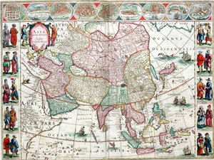 布卢地图集》中的亚洲地图 作者 未知艺术家