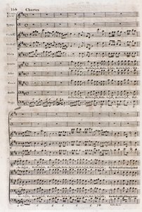 Page of the score of the chorus “” Hallelujah”” in 