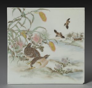 鹌鹑牌匾 作者 未知艺术家