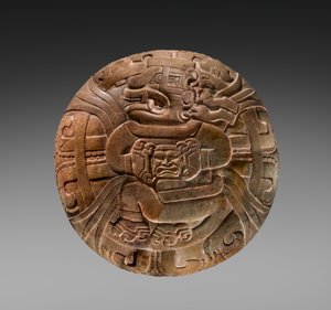 与超自然生物的盘子 作者 未知艺术家