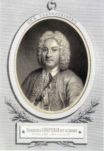 弗朗索瓦·库普兰 (François Couperin dit Le Grand) 纪念章肖像，公元 19 世纪。 作者 未知艺术家