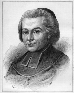 Abbe Fabre或Jean-Baptiste（让-巴蒂斯特）Fabre（1727-1783）的肖像，他是法国的教士和作家。刊登在 "世界插图 "上的雕版画 作者 未知艺术家