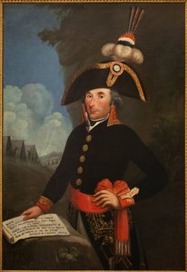 Portrait of Andre Massena (1758-1817, Duke of Rivoli and Prince of Essling, Marechal of Empire), in uniform of division general. Anonymous painting, oil on canvas 1796, portrait 作者 未知艺术家