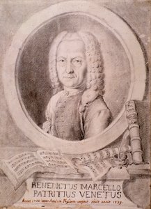 Benedetto Marcello 的肖像（绘图） 作者 未知艺术家